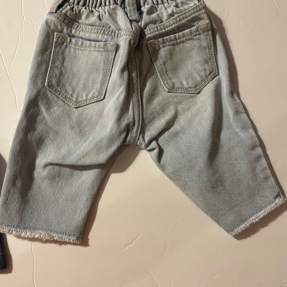 Old Navy Carters Garanimals Jeans Infant Girls 0-3 Months Blue & Black Fringe - Picture 2 of 8